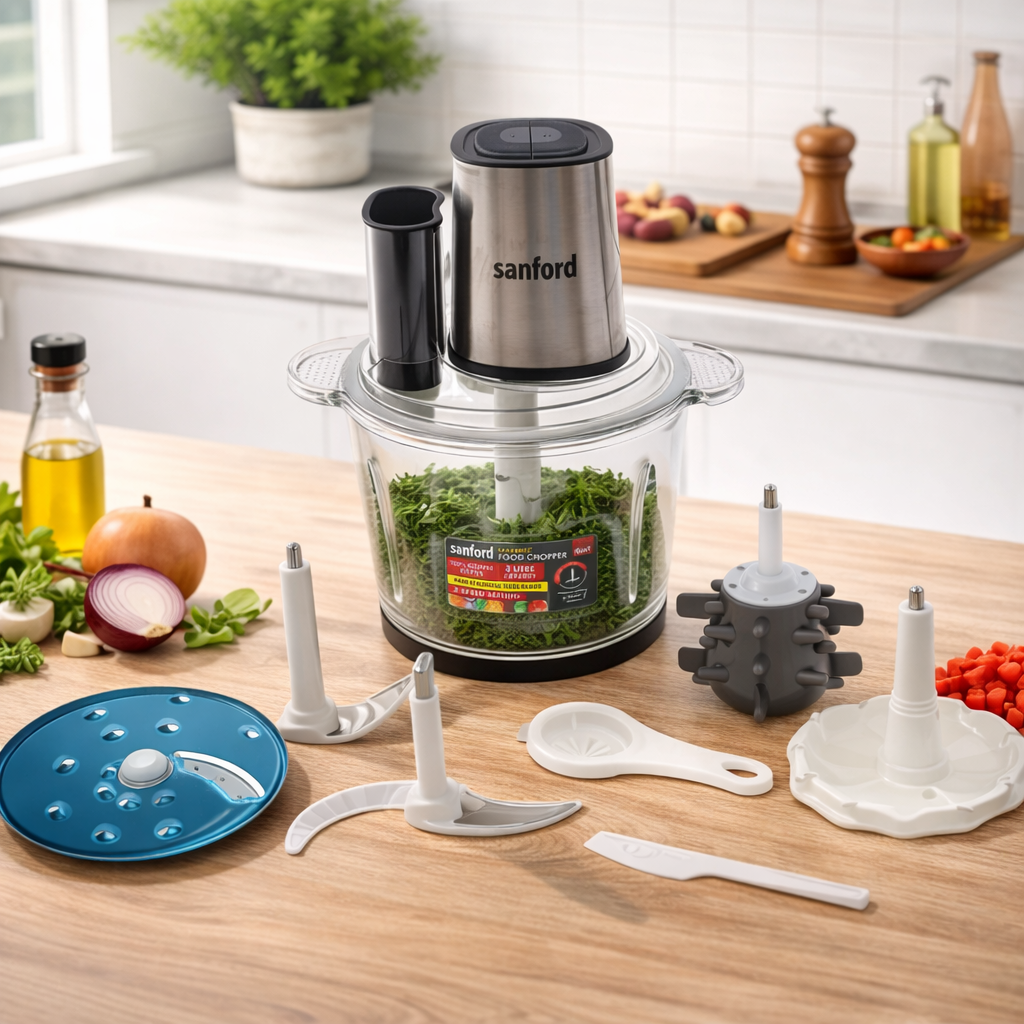 Sanford 3L Food Chopper – Multi-Function Electric Chopper with Accessories